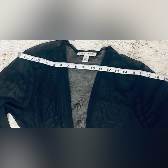 Eye Candy Black Sheer Robe - Picture 4 of 10